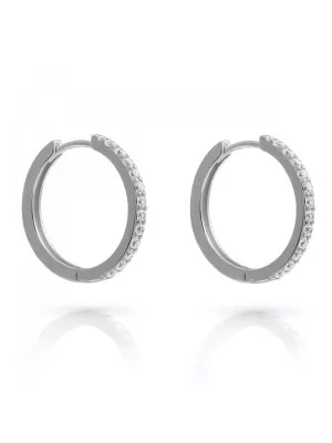 Orphelia Fay Sterling Silver Hoop Earrings ZO-7557 #1