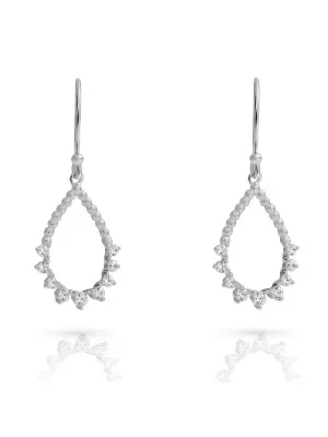 Orphelia Petal Sterling Silver Drop Earrings ZO-7564 #1