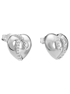 Orphelia® 'Amore' Women's Sterling Silver Stud Earrings - Silver ZO-7577