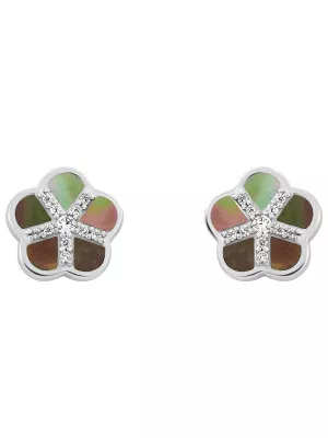 Orphelia® 'Daisy' Women's Sterling Silver Stud Earrings - Silver ZO-7585