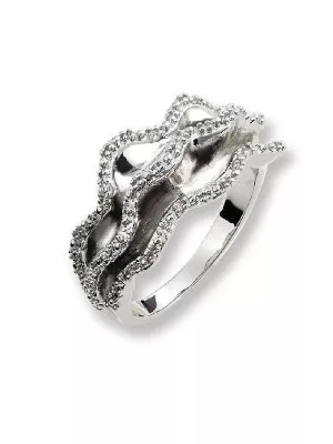 Orphelia® Women's Sterling Silver Ring - Silver ZR-3509