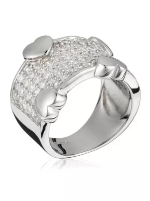 Orphelia® Women's Sterling Silver Ring - Silver ZR-3605