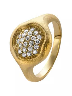 Orphelia® Women's Sterling Silver Ring - Gold ZR-3924/1