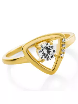 Orphelia® 'Santorini' Women's Sterling Silver Ring - Gold ZR-7570/G