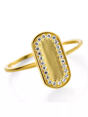 Orphelia® 'Malaga' Women's Sterling Silver Ring - Gold ZR-7573/G