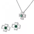 Orphelia Silver Set: Chain-pendant + Earrings SET-7081 #1