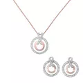 Orphelia Silver Set: Chain-pendant + Earrings SET-7095/1 #1