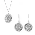 Orphelia Silver Set: Chain-pendant + Earrings SET-7096 #1