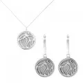 Sterling Silver Set: Chain-Pendant + Earrings SET-7097 #1