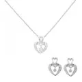 Orphelia Silver Set: Chain-pendant + Earrings SET-7126 #1