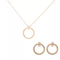 Orphelia Silver Set: Chain-pendant + Earrings SET-7129/RG #1