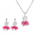 Silver Set: Chain-pendant + Earrings SET-7132 #1