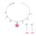 Child's Silver Set: Bracelet + Earrings SET-7133 #1