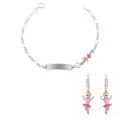 Child's Silver Set: Bracelet + Earrings SET-7137/1 #1