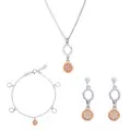 Silver Set: Chain + Bracelet + Earrings SET-7376 #1