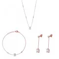 Orphelia Silver Set: Chain + Bracelet + Earrings SET-7419 #1