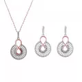 Silver Set: Necklace + Earrings SET-7437 #1