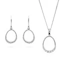 Orphelia Silver Set: Chain-pendant + Earrings SET-7494 #1