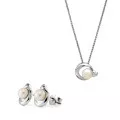 Mathilde Silver Set: Chain-pendant + Earrings SET-7510 #1