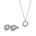 Estelle Silver Set: Chain-pendant + Earrings SET-7516 #1