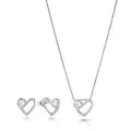 Ida Silver Set: Chain-pendant + Earrings SET-7521 #1