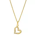 Orphelia® 'Cecilia' Women's Sterling Silver Pendant with Chain - Gold ZH-7584/G