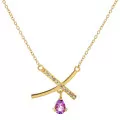 Orphelia® 'Charlotte' Women's Sterling Silver Necklace - Gold ZK-7580/A