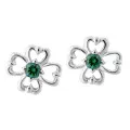 Orphelia Saffina Silver Stud Earrings ZO-7081 #1