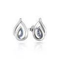 Dazzle Silver Stud Earrings ZO-7518/B #1