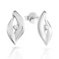 Milan Silver Stud Earrings ZO-7519 #1