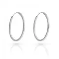 Orphelia Agata Sterling Silver Hoop Earrings ZO-7552 #1