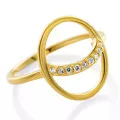 Orphelia® 'Amaliada' Women's Sterling Silver Ring - Gold ZR-7572