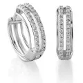 Orphelia Cecily White-gold 18k Hoop Earrings OD-5290 #1