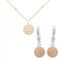 Silver Set: Chain-pendant + Earrings SET-7120 #1