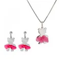 Silver Set: Chain-pendant + Earrings SET-7132 #1