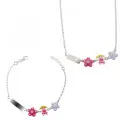 Silver Set: Bracelet + Necklace SET-7147 #1