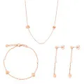 Orphelia Silver Set: Chain + Bracelet + Earrings SET-7378 #1