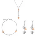 Sterling Silver Set: Chain + Bracelet + Earrings SET-7386 #1