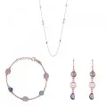 Orphelia Silver Set: Chain + Bracelet + Earrings SET-7411 #1
