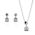 Silver Set: Necklace + Earrings SET-7486 #1