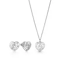 Orphelia Euphoria Silver Set: Chain-pendant + Earrings SET-7522 #1