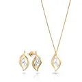 Charlotte Silver Set: Chain-pendant + Earrings SET-7523/G #1