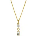 Orphelia® 'Madelyn' Women's Sterling Silver Pendant with Chain - Gold ZH-7583/G