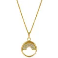 Orphelia® 'Tista' Women's Sterling Silver Pendant with Chain - Gold ZH-7586/G