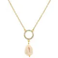 Orphelia® 'Spa' Women's Sterling Silver Pendant with Chain - Gold ZK-7575/G