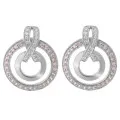 Orphelia Azalea Silver Drop Earrings ZO-7095 #1