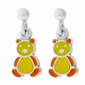 Bear Silver Drop Earrings ZO-7140/YE #1