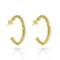 Orphelia Beverly Sterling Silver Hoop Earrings ZO-7554/G #1