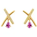 Orphelia® 'Charlotte' Women's Sterling Silver Drop Earrings - Gold ZO-7580/A