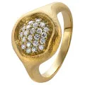 Orphelia® Women's Sterling Silver Ring - Gold ZR-3924/1